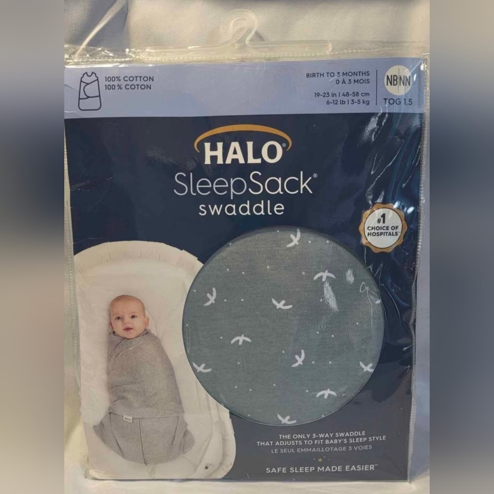 Halo sleep sack size Newborn weight 6 to 12lbs